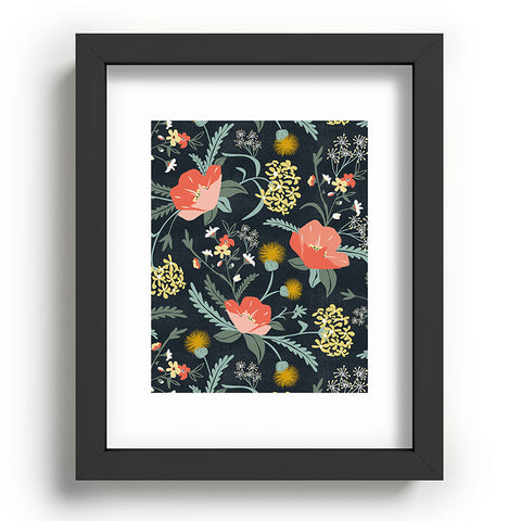 Heather Dutton Poppy Meadow Midnight Recessed Framing Rectangle