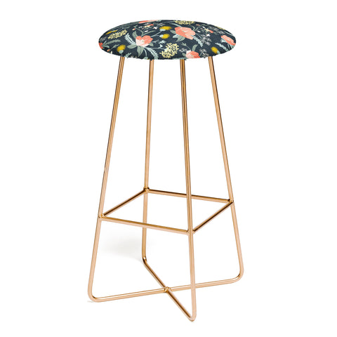 Heather Dutton Poppy Meadow Midnight Bar Stool