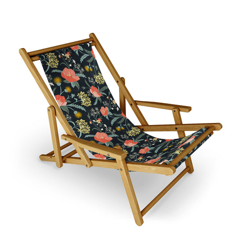 Heather Dutton Poppy Meadow Midnight Sling Chair