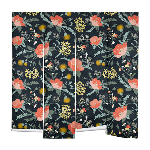 Heather Dutton Poppy Meadow Midnight Wall Mural