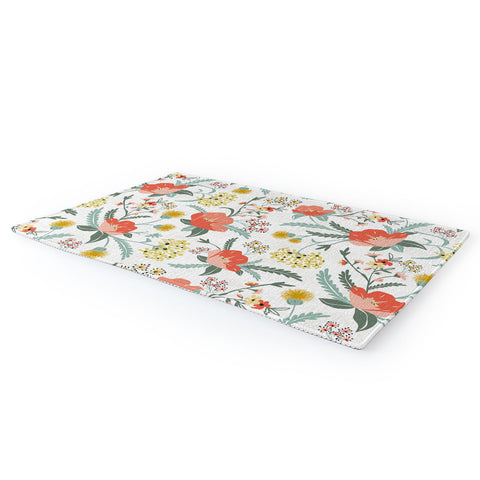 Heather Dutton Poppy Meadow White Area Rug