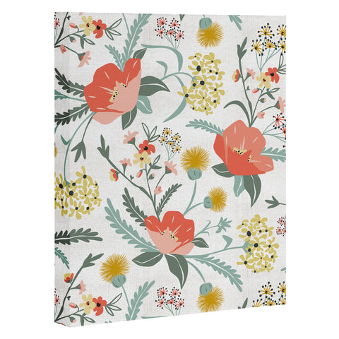 Heather Dutton Poppy Meadow White Art Canvas