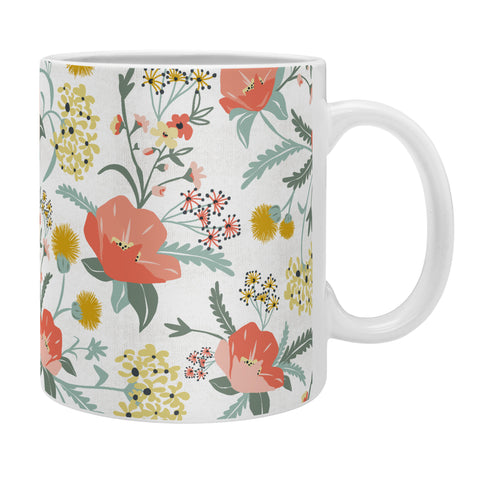 Heather Dutton Poppy Meadow White Coffee Mug
