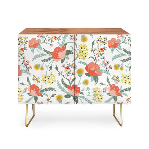 Heather Dutton Poppy Meadow White Credenza