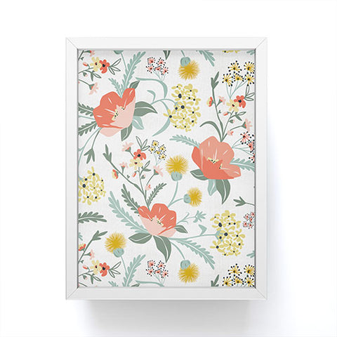 Heather Dutton Poppy Meadow White Framed Mini Art Print