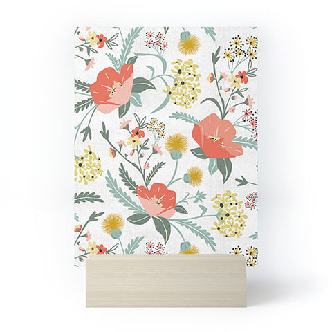 Heather Dutton Poppy Meadow White Mini Art Print