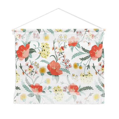 Heather Dutton Poppy Meadow White Wall Hanging Landscape