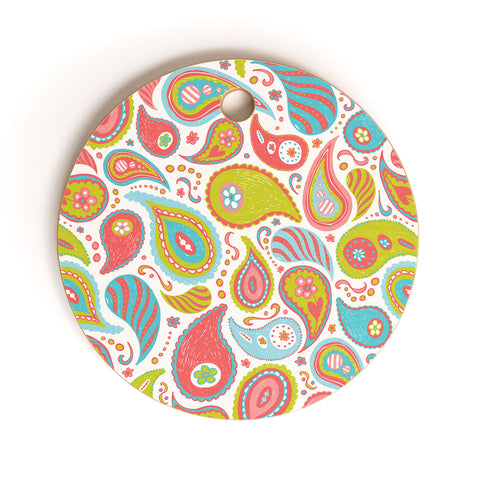 Heather Dutton Power Paisley Cutting Board Round