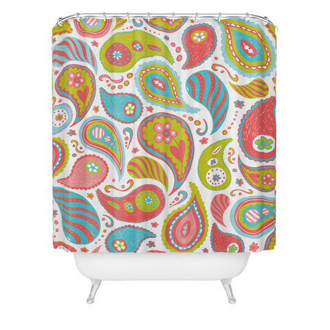 Heather Dutton Power Paisley Shower Curtain
