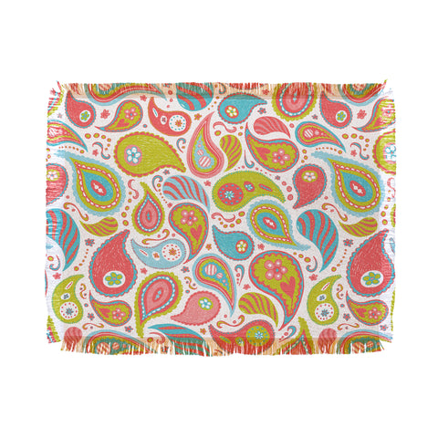 Heather Dutton Power Paisley Throw Blanket