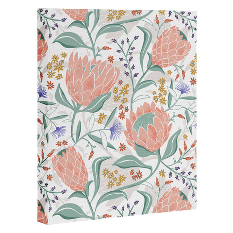 Heather Dutton Protea Field White Art Canvas