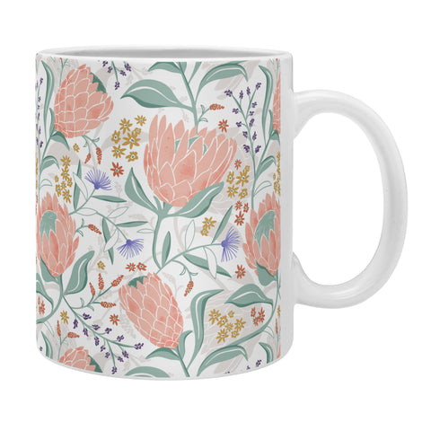 Heather Dutton Protea Field White Coffee Mug