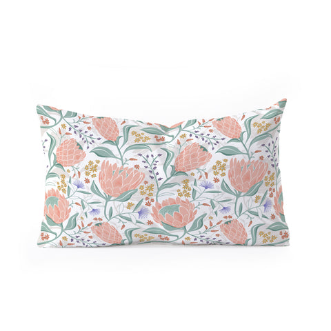 Heather Dutton Protea Field White Oblong Throw Pillow