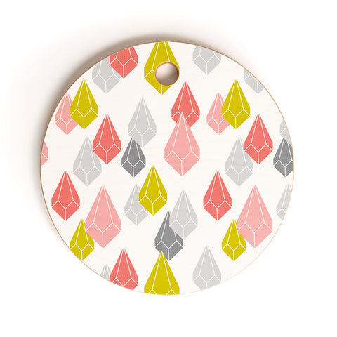 Heather Dutton Raining Gems Enchanted Cutting Board Round