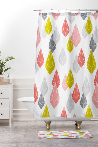 Heather Dutton Raining Gems Enchanted Shower Curtain And Mat