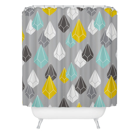 Heather Dutton Raining Gems Whisper Shower Curtain