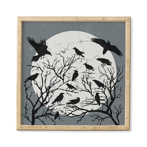 Heather Dutton Ravens Call Midnight Framed Wall Art