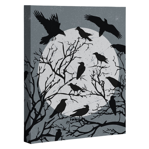 Heather Dutton Ravens Call Midnight Art Canvas