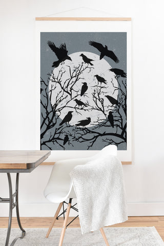 Heather Dutton Ravens Call Midnight Art Print And Hanger