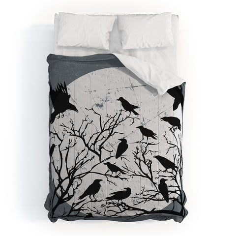 Heather Dutton Ravens Call Midnight Comforter