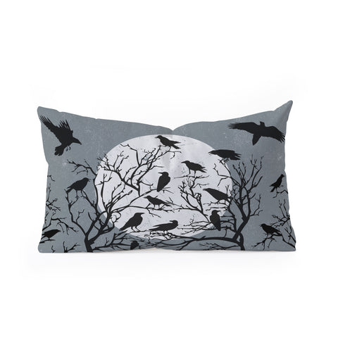 Heather Dutton Ravens Call Midnight Oblong Throw Pillow