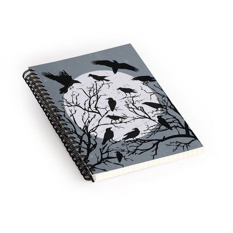 Heather Dutton Ravens Call Midnight Spiral Notebook