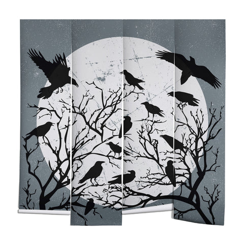 Heather Dutton Ravens Call Midnight Wall Mural