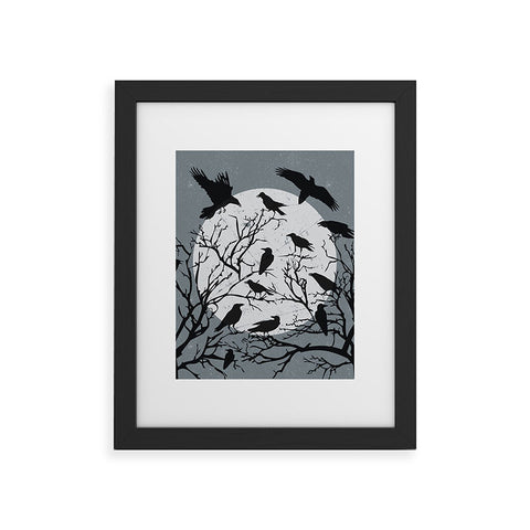 Heather Dutton Ravens Call Midnight Framed Art Print