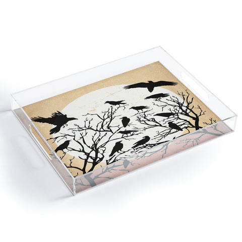 Heather Dutton Ravens Call Natural Acrylic Tray