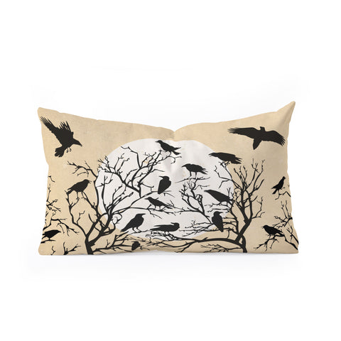 Heather Dutton Ravens Call Natural Oblong Throw Pillow