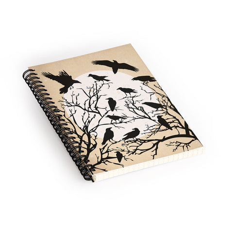 Heather Dutton Ravens Call Natural Spiral Notebook