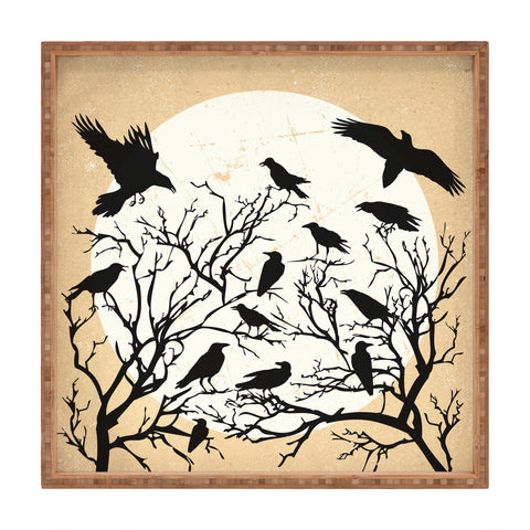 Heather Dutton Ravens Call Natural Square Tray
