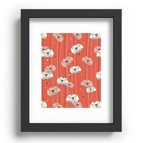 Heather Dutton Red Poppy Field 1 Recessed Framing Rectangle