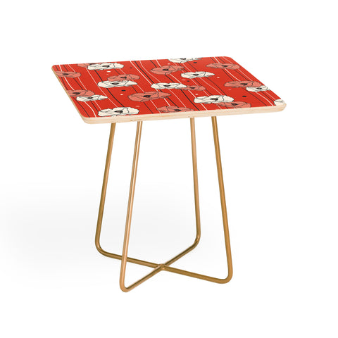 Heather Dutton Red Poppy Field 1 Side Table