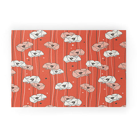 Heather Dutton Red Poppy Field 1 Welcome Mat