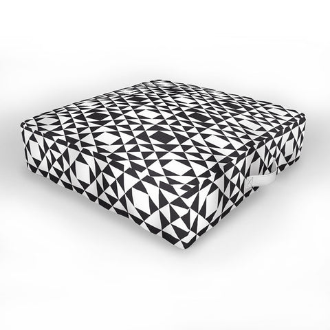 Heather Dutton Rhythm Black Outdoor Floor Cushion