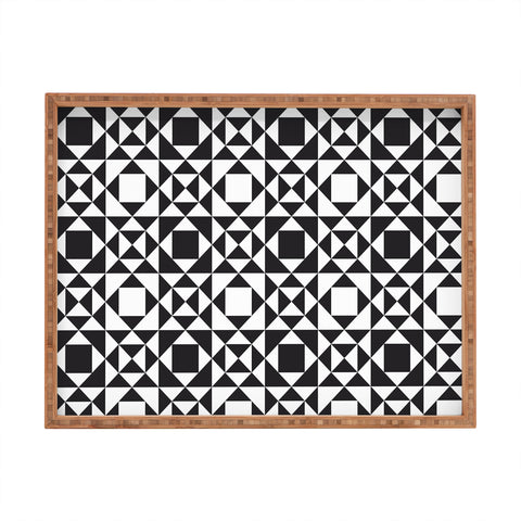 Heather Dutton Rhythm Black Rectangular Tray