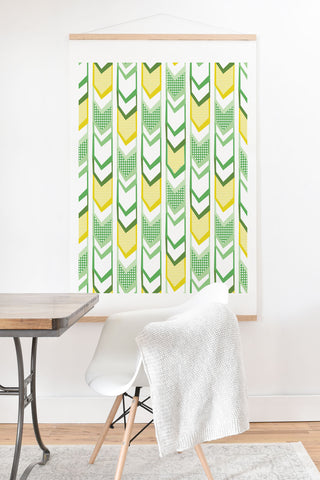 Heather Dutton Right Direction Lemon Lime Art Print And Hanger