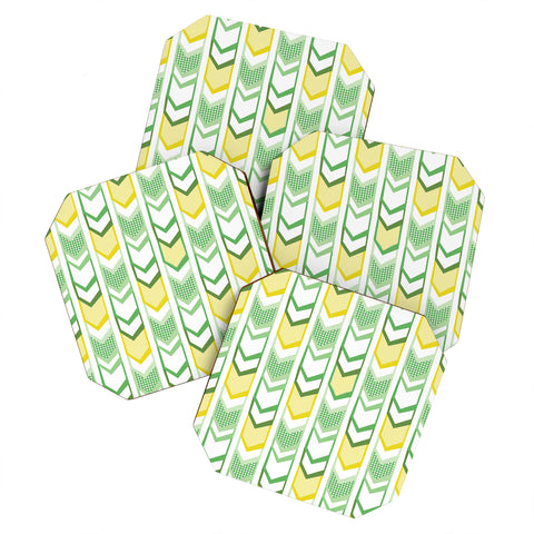 Heather Dutton Right Direction Lemon Lime Coaster Set