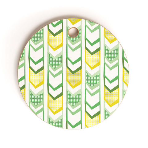 Heather Dutton Right Direction Lemon Lime Cutting Board Round