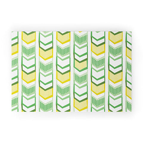 Heather Dutton Right Direction Lemon Lime Welcome Mat