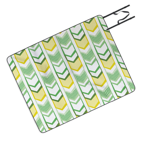 Heather Dutton Right Direction Lemon Lime Picnic Blanket