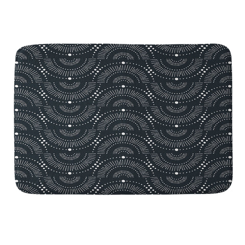 Heather Dutton Rise And Shine Midnight Blue Memory Foam Bath Mat
