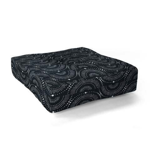 Heather Dutton Rise And Shine Midnight Blue Floor Pillow Square