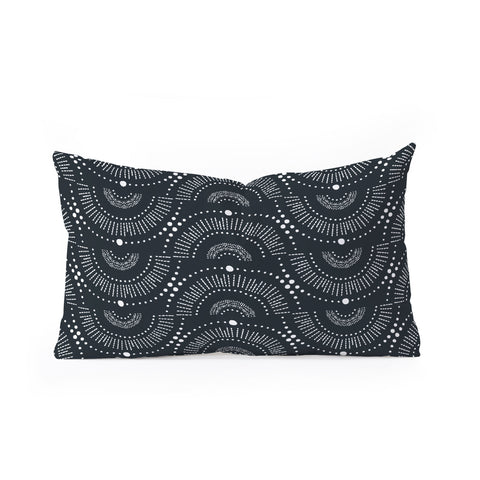 Heather Dutton Rise And Shine Midnight Blue Oblong Throw Pillow