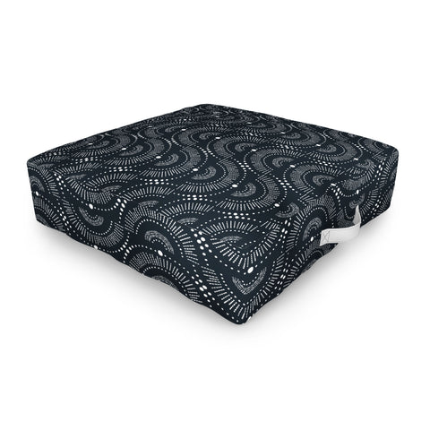 Heather Dutton Rise And Shine Midnight Blue Outdoor Floor Cushion