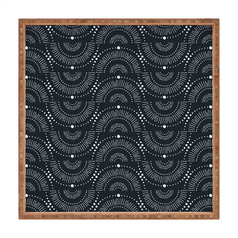 Heather Dutton Rise And Shine Midnight Blue Square Tray