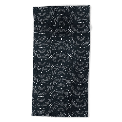 Heather Dutton Rise And Shine Midnight Blue Beach Towel