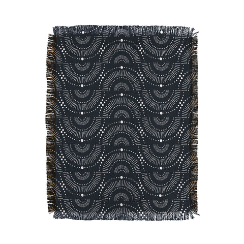 Heather Dutton Rise And Shine Midnight Blue Throw Blanket