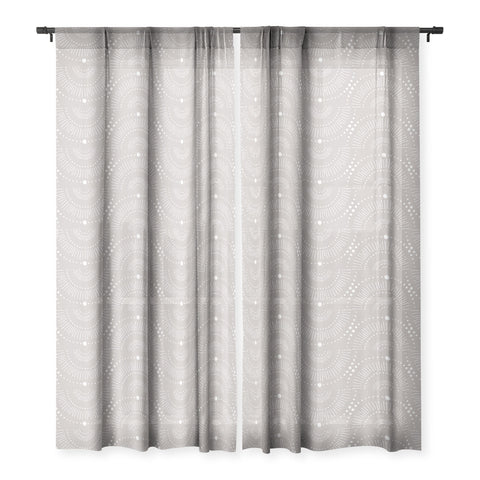 Heather Dutton Rise And Shine Taupe Sheer Window Curtain